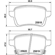DON Rear Brake Pad Set PCP1613