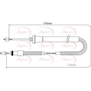 Apec Handbrake Cable Left Rear CAB1035
