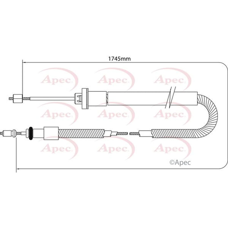 Apec Handbrake Cable Left Rear CAB1035