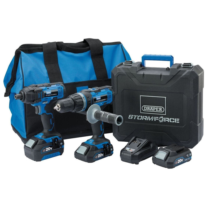 Draper Storm Force 20V Cordless Impact Kit (7 Piece) 40448 Draper  - Town Parts