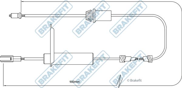 Apec Handbrake Cable Right Rear fits Mercedes-Benz Clc-Class 2008-2011