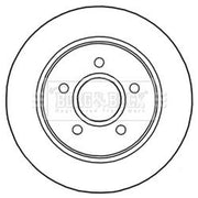 Borg & Beck 2 x Solid Rear Brake Discs BBD5241