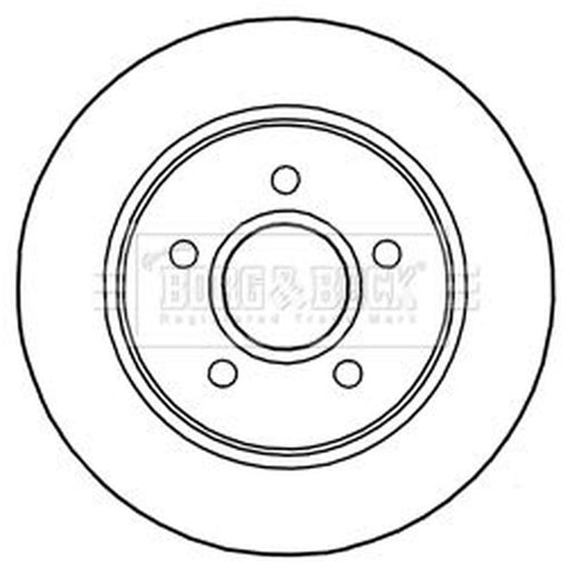 Borg & Beck 2 x Solid Rear Brake Discs BBD5241
