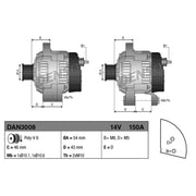 Denso Car Alternator 12V DAN3008