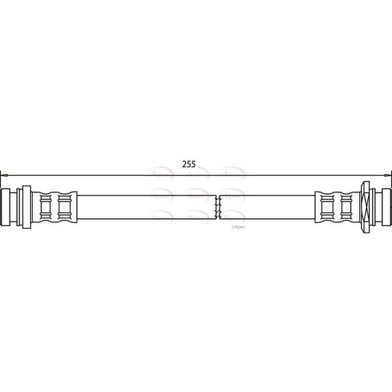Apec Brake Hydraulic Hose Line Rear HOS3751