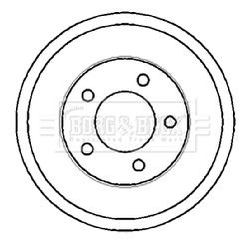 Borg & Beck Brake Drum Assembly Rear BBR7117