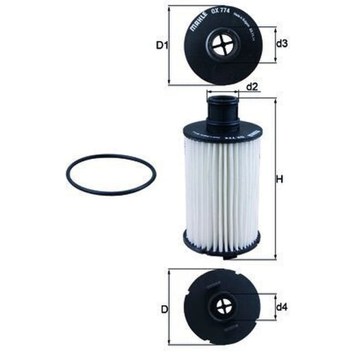 Mahle Engine Oil Filter OX 774D