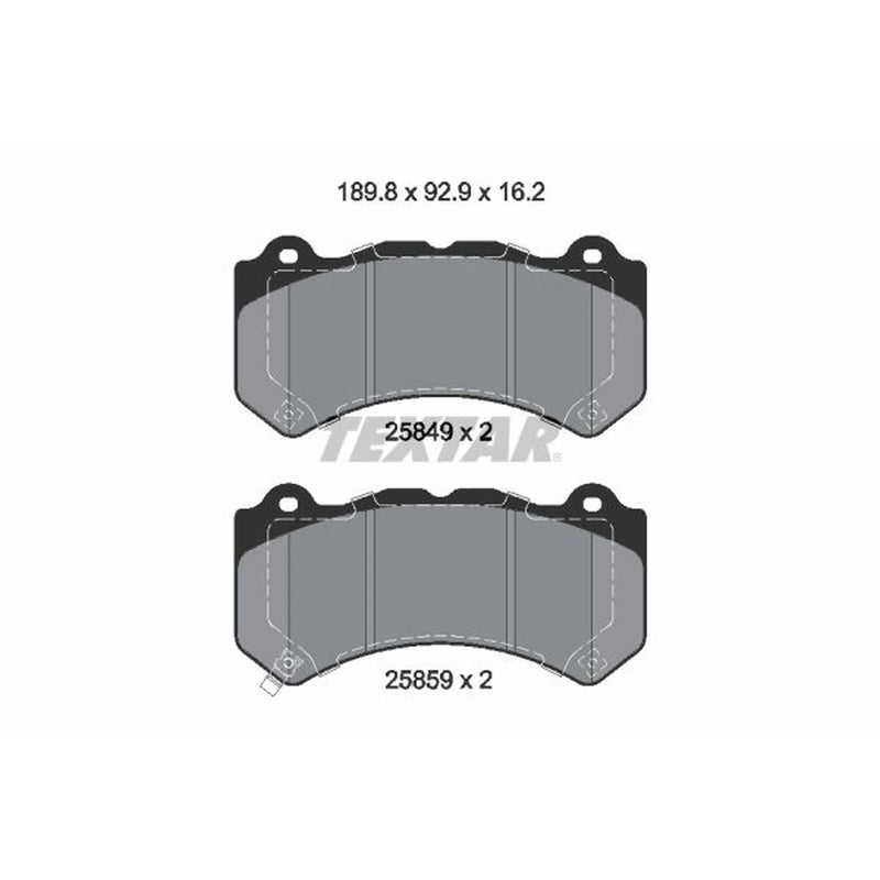 Textar Front Brake Pad Set 2584901