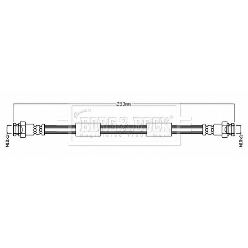 Borg & Beck Brake Hydraulic Hose Line Rear Left BBH8744