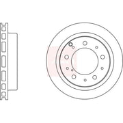 Apec 2 x Vented Rear Brake Discs DSK2729