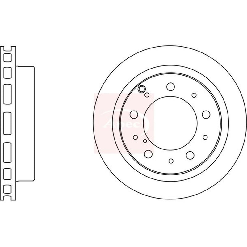 Apec 2 x Vented Rear Brake Discs DSK2729