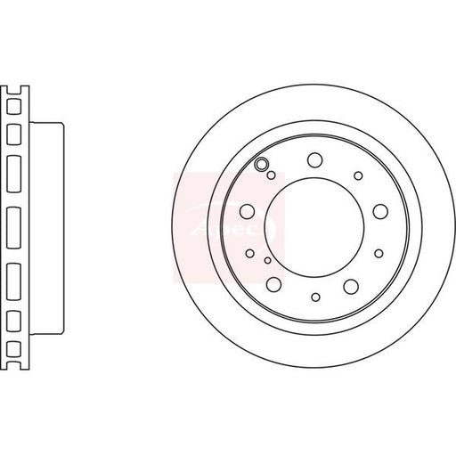 Apec 2 x Vented Rear Brake Discs DSK2729