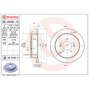 Brembo 2 x Solid Rear Brake Discs 08.A446.11