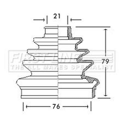First Line Drive Shaft Bellow Kit Front Left FCB2143