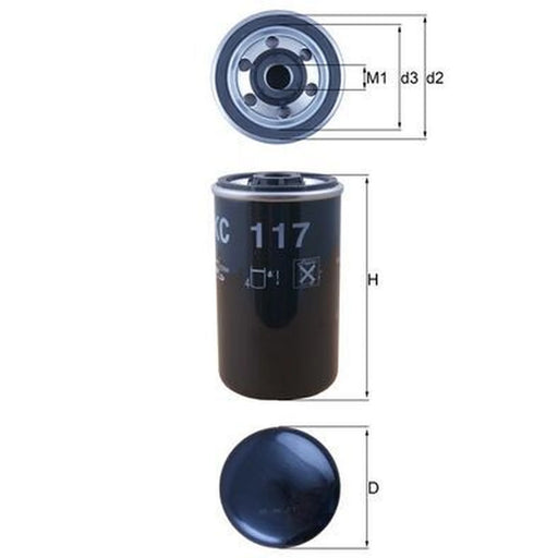 Mahle Fuel Filter Element KC 117