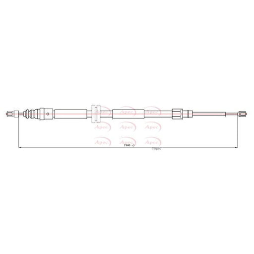 Apec Handbrake Cable Left Rear CAB1067