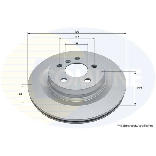 Comline 2 x Internally Vented Rear Brake Discs ADC2803V