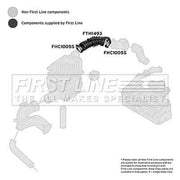 First Line Air Filter Intake Hose NBR (nitrile butadiene ru FTH1493