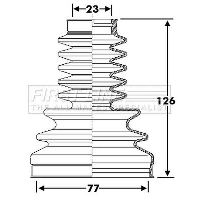 First Line Drive Shaft Bellow Kit Front Left FCB6282
