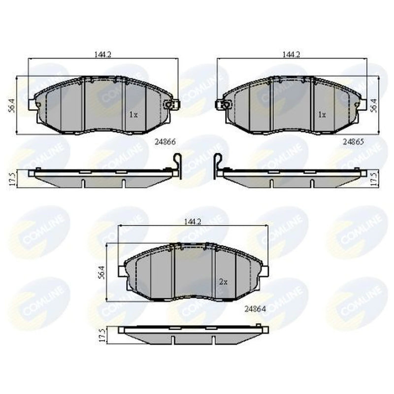 Comline 4 x Front Brake Pad Set CBP31585
