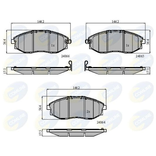 Comline 4 x Front Brake Pad Set CBP31585