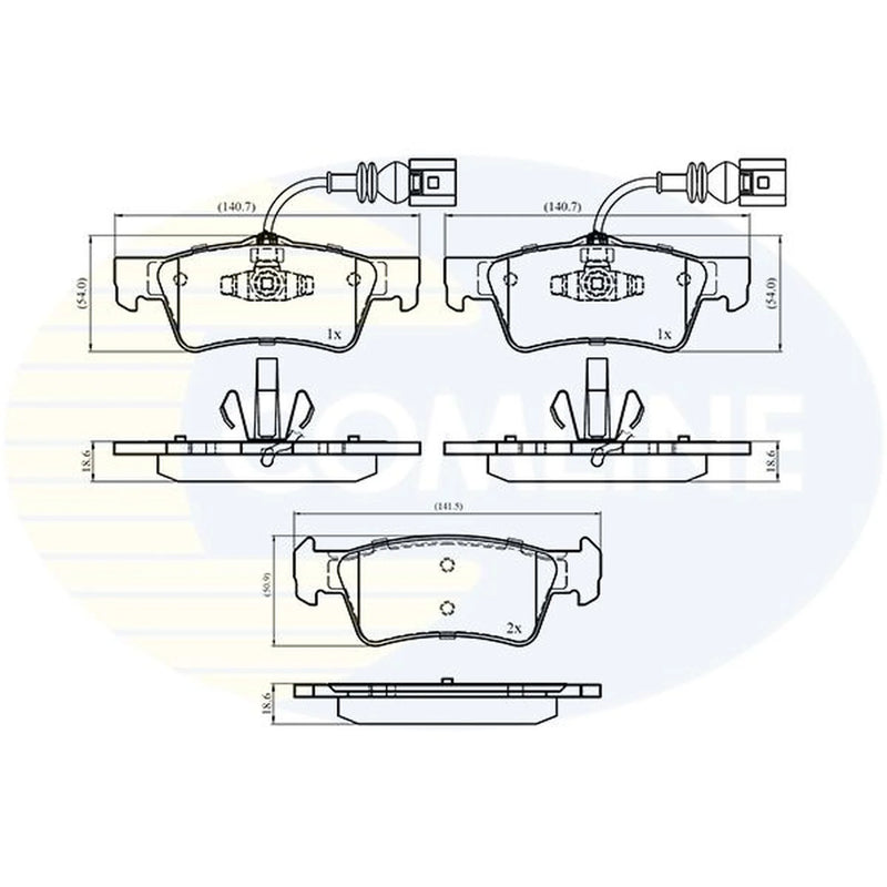 Comline 4 x Rear Brake Pad Set CBP16062