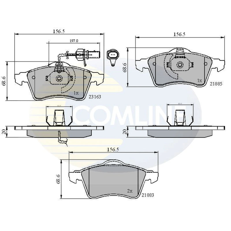 Comline Front Brake Pad Set CBP1852