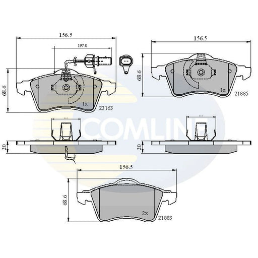 Comline Front Brake Pad Set CBP1852