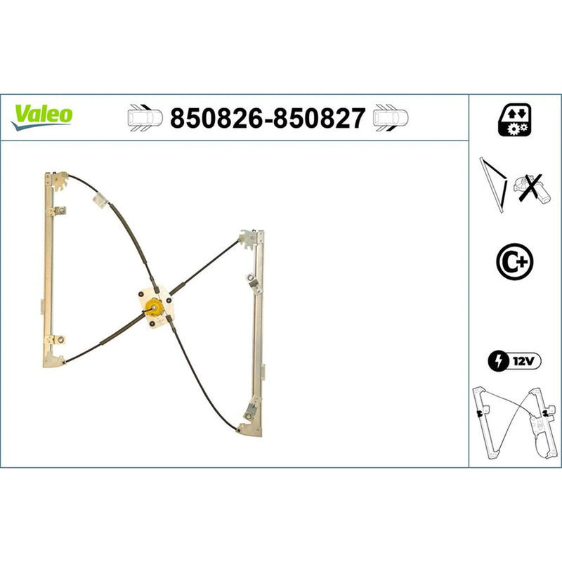 Valeo Electric Window Regulator Lifter Left 850826