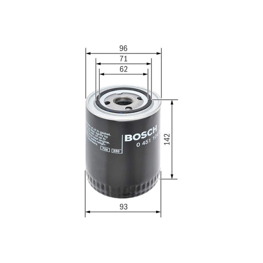 Genuine Bosch Cv Oil Filter P4066 Fits Porsche 911 Sc Carrera - 3.0 - 74-83 0451 Bosch  - Town Parts