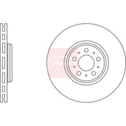 Apec 2 x Vented Front Brake Discs DSK2424