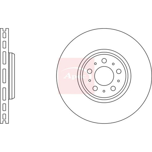 Apec 2 x Vented Front Brake Discs DSK2424