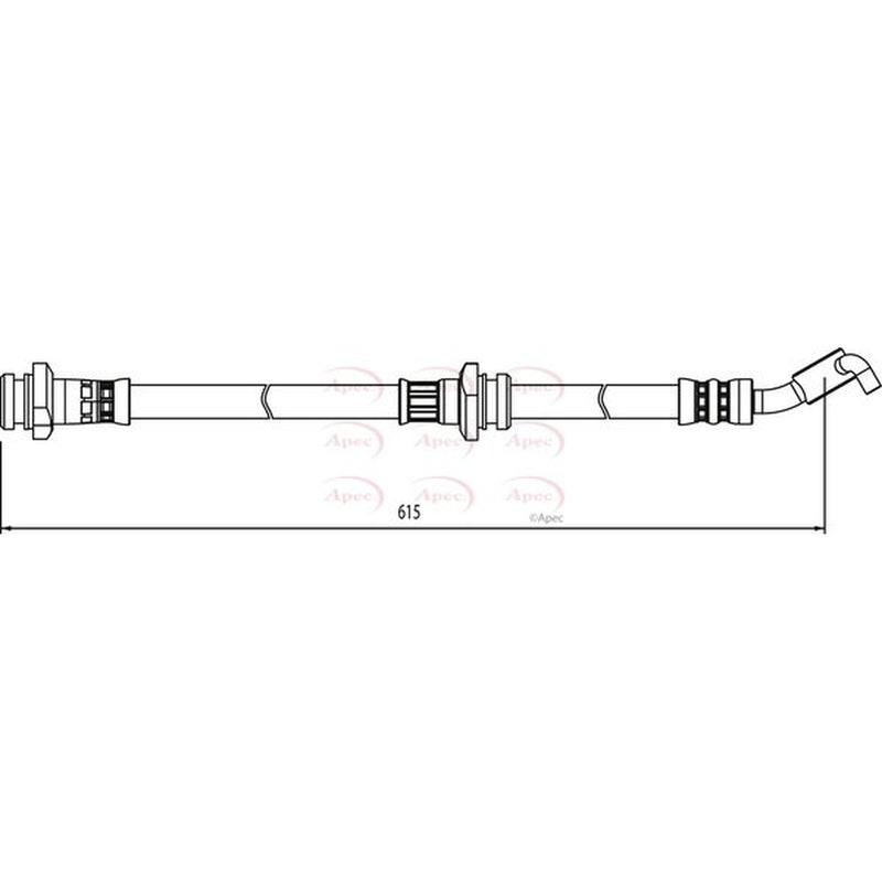 Apec Brake Hydraulic Hose Line Front Right HOS4055