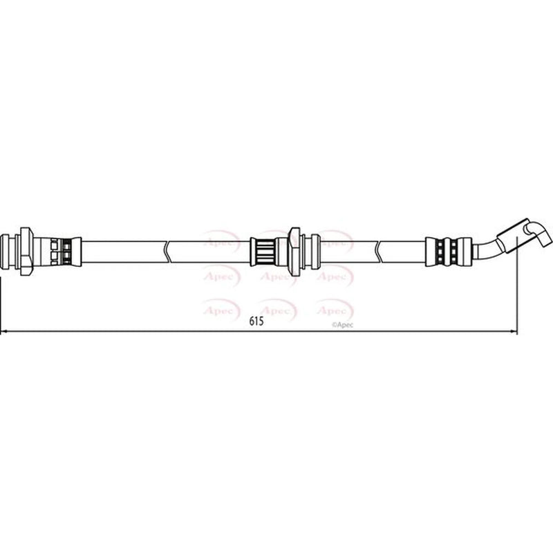 Apec Brake Hydraulic Hose Line Front Right HOS4055