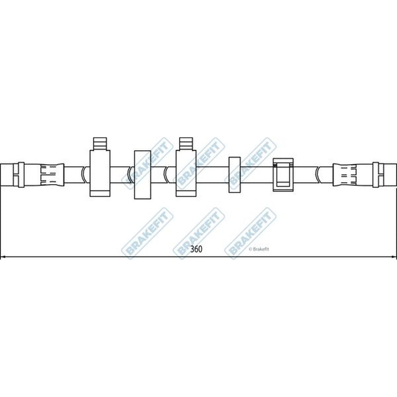 Apec Brake Hydraulic Hose Line Front Left BHO4333