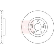 Apec 2 x Vented Front Brake Discs DSK2792