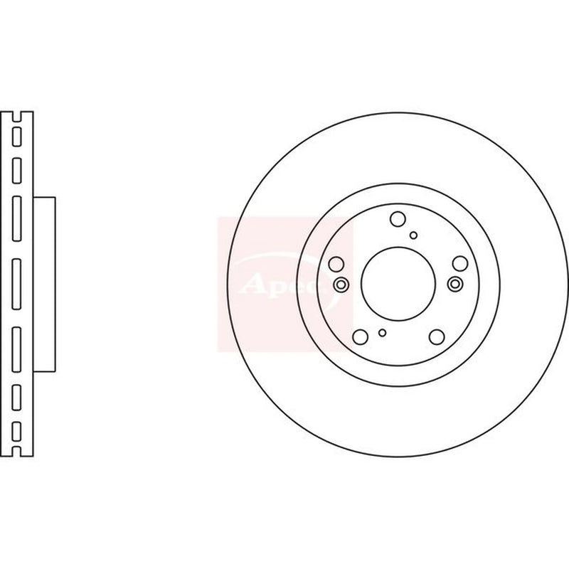 Apec 2 x Vented Front Brake Discs DSK2792