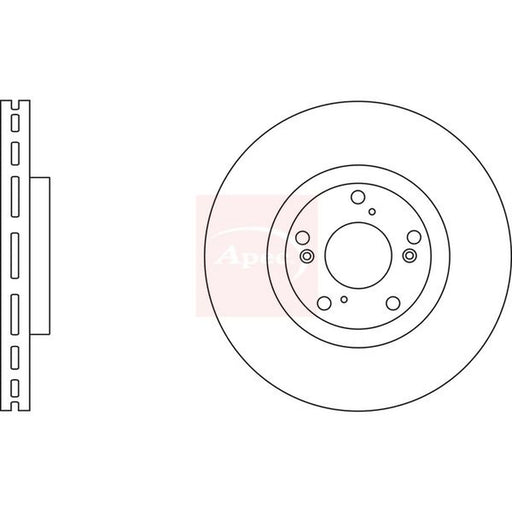 Apec 2 x Vented Front Brake Discs DSK2792