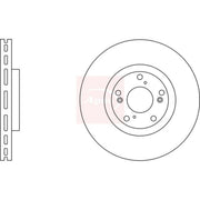 Apec 2 x Vented Front Brake Discs DSK2792