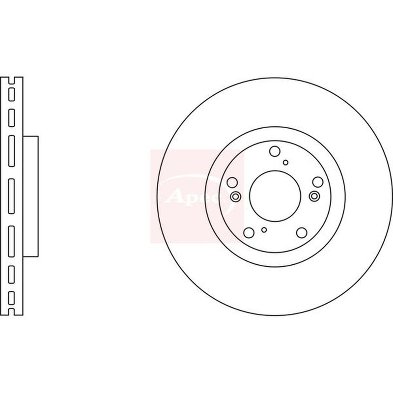 Apec 2 x Vented Front Brake Discs DSK2792