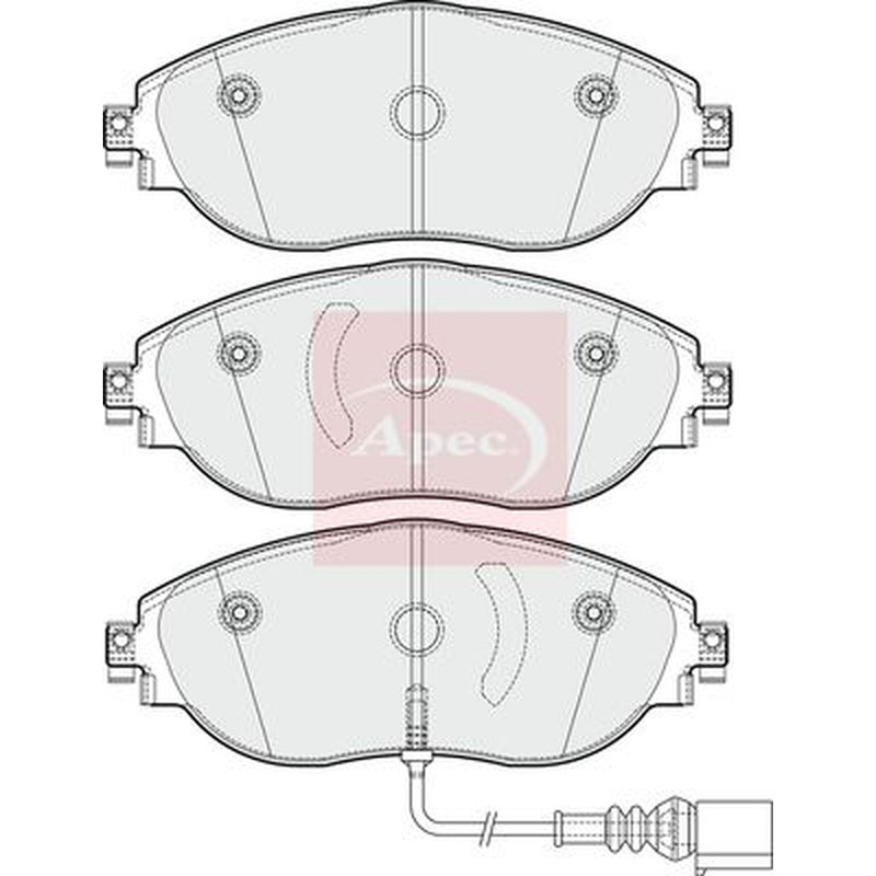Apec Front Brake Pad Set PAD1844