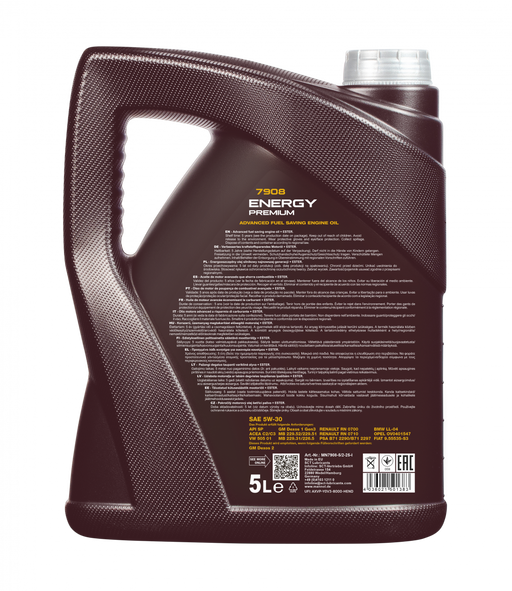 Mannol Premium 5w30 Fully Synthetic 5L Long Life Engine Oil Low Saps C3 dexos2