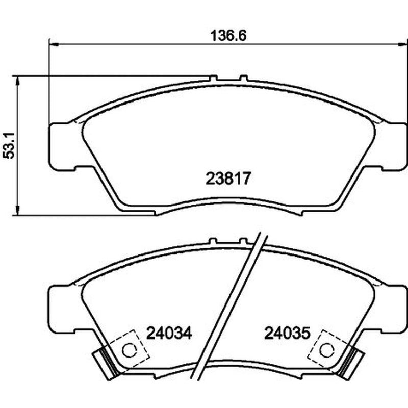 Mintex Front Brake Pad Set MDB2326
