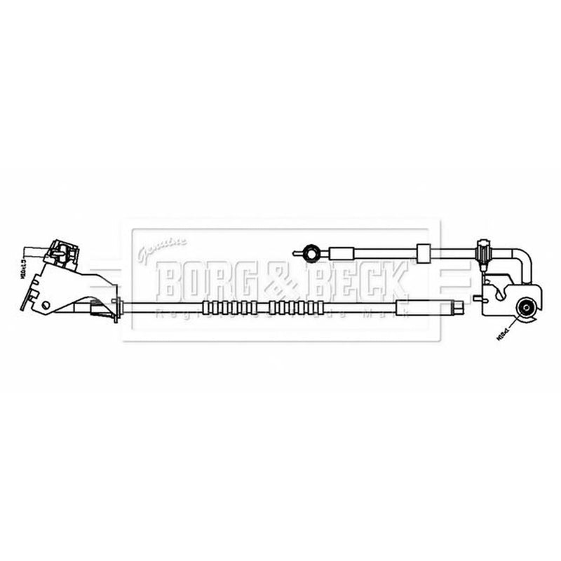 Borg & Beck Brake Hydraulic Hose Line Front Right BBH8850