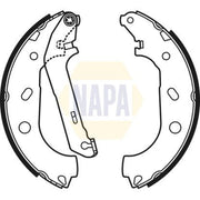 NAPA Brake Shoe Set Axle Kit NBS1051
