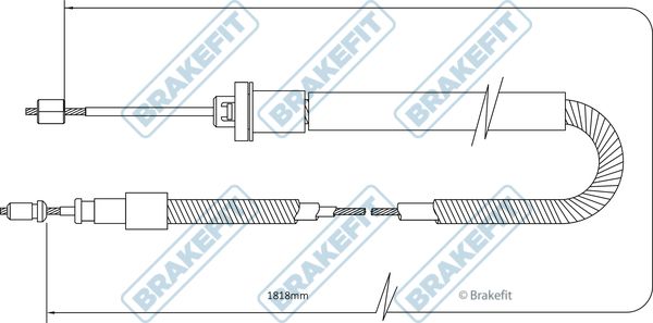 Apec Handbrake Cable Right Rear fits Citroën Berlingo 1996-2011 1.4 1.8 1.9