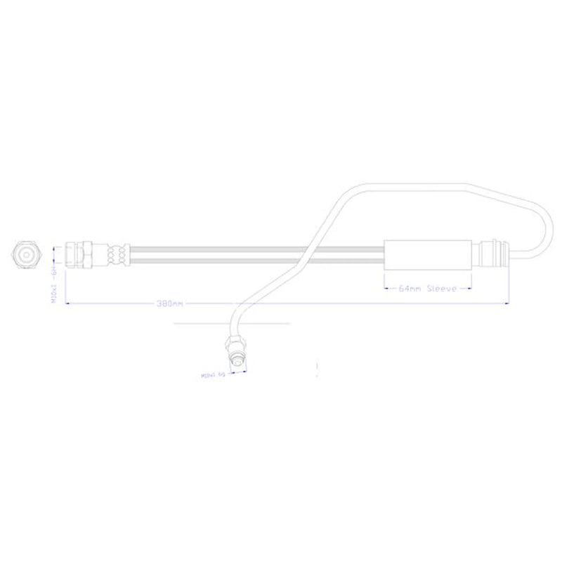Juratek Brake Hydraulic Hose Line Front Right JBH1506R