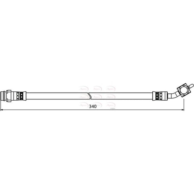 Apec Brake Hydraulic Hose Line Rear Right HOS3925