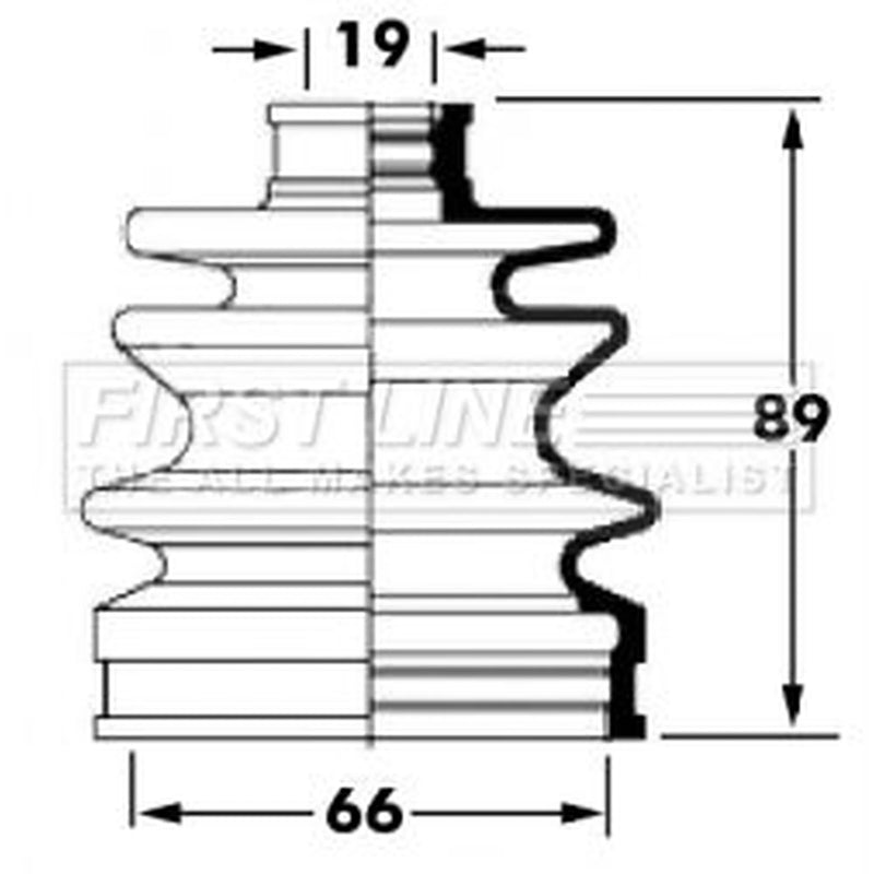 First Line Drive Shaft Bellow Kit Front Left FCB6043