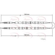 Apec Handbrake Cable Left Rear CAB1456
